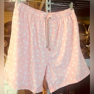 🦩“Vintage Summer” Flamingo XXL Pink & White Swimming Trunks